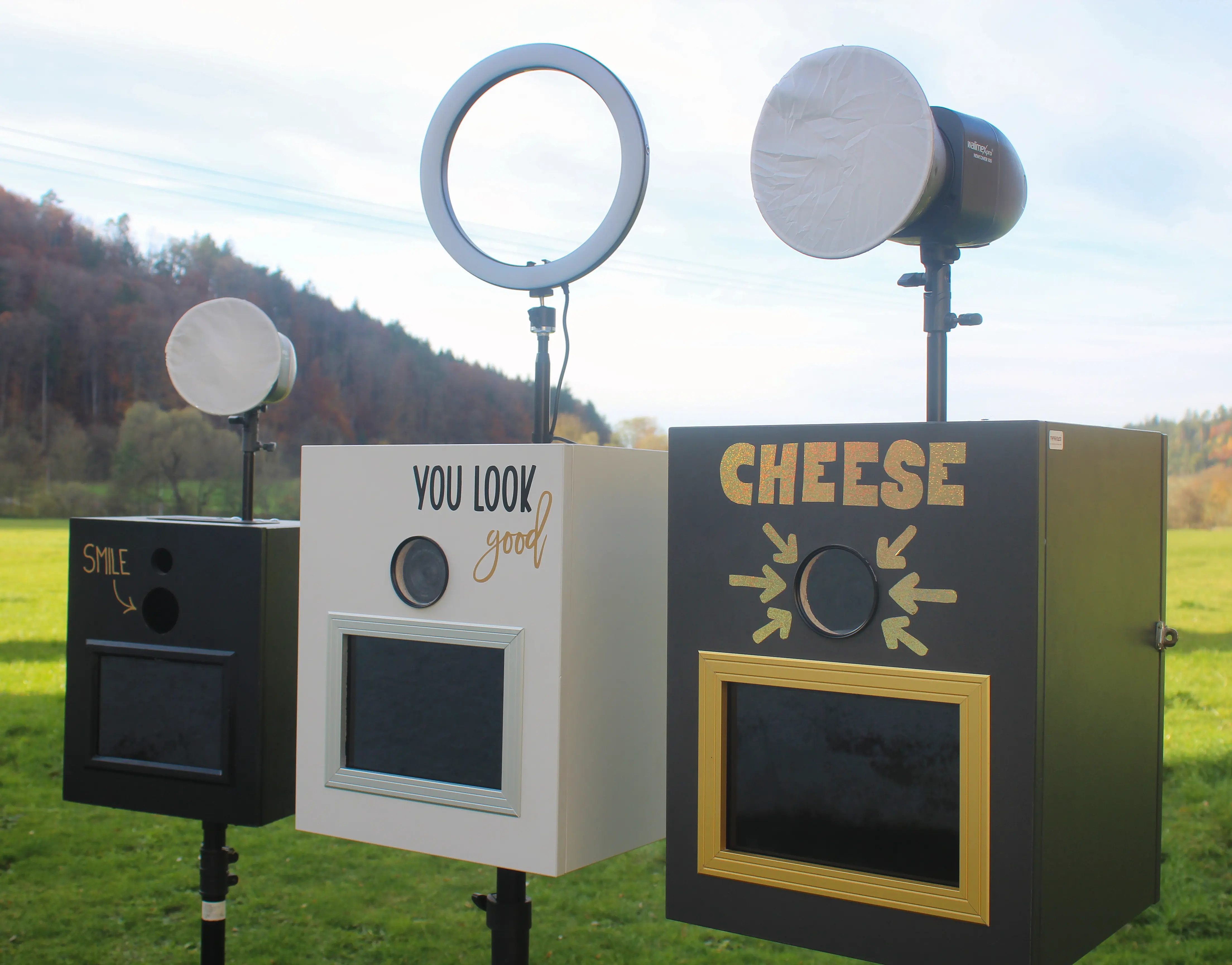 Fotoboxen mit professioneller Beleuchtung